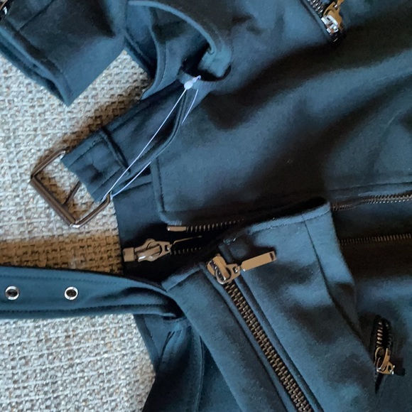 Ladies green biker jacket. New with tags - Picture 2 of 3